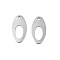 Non-Tarnish 201 Stainless Steel Pendants, Stamping Blank Tag, Oval, Stainless Steel Color, 19x9.5x1mm, Hole: 1.5mm