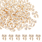 60Pcs Alloy Pendants, with Crystal Rhinestone, Bowknot, Light Gold, 16x12.5x2mm, Hole: 2mm
