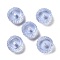 Transparent Resin Beads, Textured Rondelle, Lavender, 12x7mm, Hole: 2.5mm