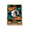 Printed Acrylic Pendants, Rectangle with Tarot Card Theme Pattern Charm, The Moon, Dark Cyan, 37.5x26.5x2mm, Hole: 1.7mm
