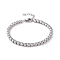 304 Stainless Steel Rhinestone Strass Chain Bracelets, Rhinestone Cup Chains, with Lobster Claw Clasps, Crystal, Stainless Steel Color, 6-3/4 inch(17cm)