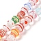 Round Handmade Clear Lampwork Beads Strands, Colorful, 13~13.5x11.5mm, Hole: 1.2mm, about 30pcs/strand, 13.58~13.78 inch(34.5~35cm)