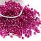 Glass Seed Beads, Silver Lined, Square, Camellia, 3~4x3x3mm, Hole: 1.2mm, about 6300pcs/pound