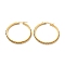 PVD Vacuum Plating 201 Stainless Steel Twist Rope Hoop Earrings with 304 Stainless Steel Pins for Women, Golden, 41x3.5mm, Pin: 0.6mm