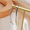 Stick Alloy Dangle Earrings, Platinum, 60mm