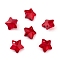 Transparent Glass Pendants, Faceted, Star Charms, Red, 13x13.5x7mm, Hole: 1mm