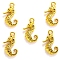 Alloy Pendants, Sea Horse, Antique Golden, 22x14mm, Hole: 2mm