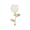 Brass Pendants, with Resin, Flower Charms, Real 18K Gold Plated, 33x16x7.5mm, Hole: 1mm and 1.2mm