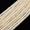 Grade A Natural Cultured Freshwater Pearl Beads Strands, Polished, Rondelle, Creamy White, 7~8mm, Hole: 0.8mm, about 73pcs/strand, 13.77 inch~14.17 inch