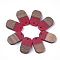 Resin & Walnut Wood Pendants, Oval, Red, 20.5x11.5x3mm, Hole: 2mm