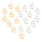 UNICRAFTALE 24Pcs 2 Styles 2 Colors Hollow Heart With Dolphin Charms 201 Stainless Steel Heart Pendants With Dolphin Patterns Dangle 1.2-1.5mm Hole Pendants Ornaments For Jewlry Making