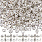 400Pcs Brass Rhinestone Spacer Beads, Grade A, Straight Flange, Silver Color Plated, Rondelle, Crystal, 8x3.5mm, Hole: 2mm, 400pcs/set