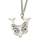 201 Stainless Steel Necklaces, Letter V, 23.74 inch(60.3cm) p: 32x33.5x1.3mm