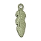 Alloy Pendants, Spray Painted, Christmas Scheme Charms, Leaf, 26x7.5x2.5mm, Hole: 2.5mm