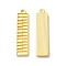 Rack Plating Alloy Pendants, Cadmium Free & Lead Free & Nickle Free, Piano Keyboard Charm, Matte Gold Color, 33x7.5x2mm, Hole: 1.8mm