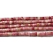 Natural Rhodonite Beads Strands, Disc, Heishi Beads, 3x2~2.5mm, Hole: 0.9mm, about 180~182pcs/strand, 15.04~15.16''(38.2~38.5cm)