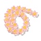 Glass Beads Strands, Hand Drawn Beads, with Enamel, Star, Pink, 21.5x22x11mm, Hole: 1.3mm, about 20pcs/strand, 14.96 inch(38cm)