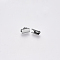 Non-Tarnish 304 Stainless Steel Ribbon Crimp Ends, Stainless Steel Color, 7x10mm, Hole: 1.5x2mm
