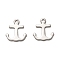 Non-Tarnish 201 Stainless Steel Charms, Laser Cut, Anchor, Stainless Steel Color, 12.5x11x1mm, Hole: 1.4mm