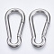 Tarnish Resistant 304 Stainless Steel Rock Climbing Carabiners, Key Clasps, Quick Links, Stainless Steel Color, 50x25x5mm