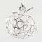 Rack Plating Brass Cage Pendants, Nickel Free, For Chime Ball Pendant Necklaces Making, Hollow Apple, Silver Color Plated, 32.5x30.5x22.5mm, Hole: 4x6mm, inner measure: 20x22mm