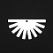 Non-Tarnish 201 Stainless Steel Pendants, Laser Cut, Fan, Stainless Steel Color, 17.5x33x1mm, Hole: 1.6mm