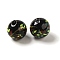 Handmade Lampwork Beads, Round, Black, 12.5x12mm, Hole: 1.8mm