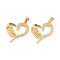 Brass Micro Pave Clear Cubic Zirconia Pendants, Long-Lasting Plated, for Mother's Day, Heart with Word Mam, Real 18K Gold Plated, 26x22x3mm, Hole: 4x3mm