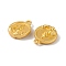 Alloy Pendants, Flat Round with Castle Charm, Golden, 15.5x13x4mm, Hole: 1.5mm