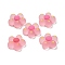 Translucent Resin Cabochons, Imitation Jelly, Flower, Pink, 17.5x18x7.5mm