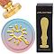 Brass Wax Seal Stamps with Wood Handle, for DIY Scrapbooking, Heart, 25mm