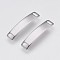 Tarnish Resistant 201 Stainless Steel Links connectors, Rectangle, Stainless Steel Color, 28.5x6x0.7mm, Hole: 2x4mm
