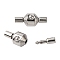 Tarnish Resistant 201 Stainless Steel Bayonet Clasps, Stainless Steel Color, 23x10mm