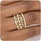 Horse Eye/Square/Flat Round Zinc Alloy Crystal Rhinestone Finger Rings Sets, Golden, US Size 8(18.1mm), 6pcs/set