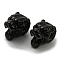 Ion Plating(IP) 304 Stainless Steel Beads, Tiger, Electrophoresis Black, 11x8x9mm, Hole: 2mm