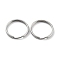 Non-Tarnish 304 Stainless Steel Split Key Rings, Keychain Clasp Findings, 2-Loop Round Ring, Stainless Steel Color, 25x2.5mm, Single Wire: 1.25mm