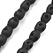 Carved Wood Beads Strands, Skull, Black, 5.5~6x5~5.5x5~5.5mm, Hole: 1.6mm, about 75pcs/strand, 18.11''(46cm)