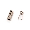 Zinc Alloy Cord Ends, End Caps, Column, Platinum, 19x7.5mm, Inner Diameter: 5.5mm