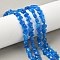 Dyed Natural Malaysia Jade Star Beads Strands, Deep Sky Blue, 7.5x8x4.5mm, Hole: 0.8mm, about 55~59pcs/strand, 15.16''~15.55''(38.5~39.2cm)