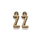 Tibetan Style Alloy Pendants, Cadmium Free & Nickel Free & Lead Free, Letter.Z, Z: 16x6x2mm, Hole: 2mm, about 1470pcs/1000g
