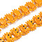 Handmade Lampwork Beads Strands, Crab, Dark Orange, 15.5~17x22~25.5x7~10mm, Hole: 1.2~2mm, about 35pcs/strand, 19.29~20.47 inch(49~52cm)