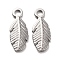 Non-Tarnish 304 Stainless Steel Pendants, Leaf, Stainless Steel Color, 15.5x6x1.5mm, Hole: 1.8mm