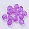 Transparent Acrylic Beads, Faceted, Round, Dark Violet, 10x9.5mm, Hole: 1.8mm, about 990pcs/500g