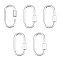 5Pcs Brass Screw Carabiner Lock Charms, for Necklaces Making, Oval, Platinum, 25.5x14x2mm, Screw: 6.5x4.5mm