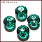 K9 Glass, Imitation Austrian Crystal Beads, Grade AAA, Faceted, Rondelle, Teal, 10x7mm, Hole: 0.9~1mm