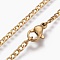 304 Stainless Steel Curb Chain Necklaces, with Lobster Claw Clasp, Golden, 17.9 inch(45.5cm), 2.4mm