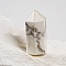 Pointed Tower Natural Howlite Healing Stone Wands, for Reiki Chakra Meditation Therapy Decoration, Hexagonal Prism, 15x15x35mm