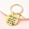 Alloy & 304 Stainless Steel Keychain, with Alloy Findings, Golden, Heart, 6.2cm, Pendant: 18~30mm