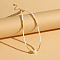 Glass Pearl Pendant Simple Luxury Necklaces for Women, Stainless Steel End Chains, Real 18K Gold Plated, White, 16.14 inch(41cm)