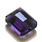 Imitation Austrian Crystal Beads, Grade AAA, K9 Glass, Faceted, Rectangle, Indigo, 10x12x5.5mm, Hole: 0.9~1mm